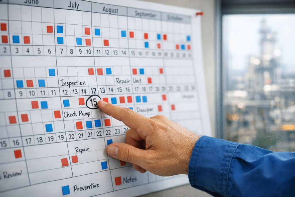 Crear un Plan de Mantenimiento Industrial: Guía Paso a Paso calendario de mantenimiento